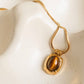 Dax 18K Gold Non-Tarnish Natural Stone Necklace