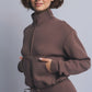 FUNNEL-NECK HALF ZIP SWEATSHIRT