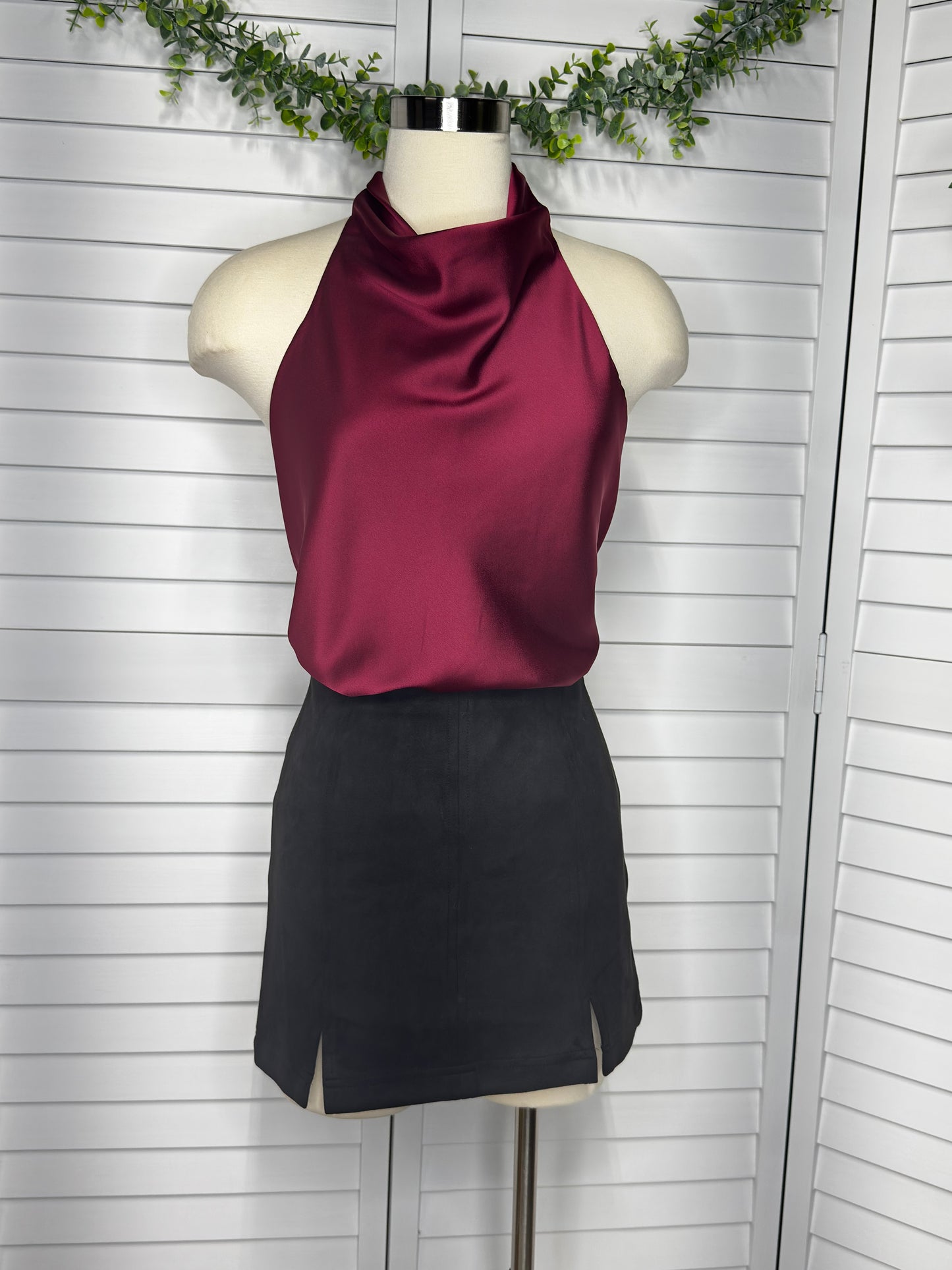 Ladies Night Satin Halter Top