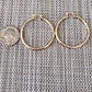 18K Gold Filled 3mm Slim Hoops LeverBack Hoop Earring