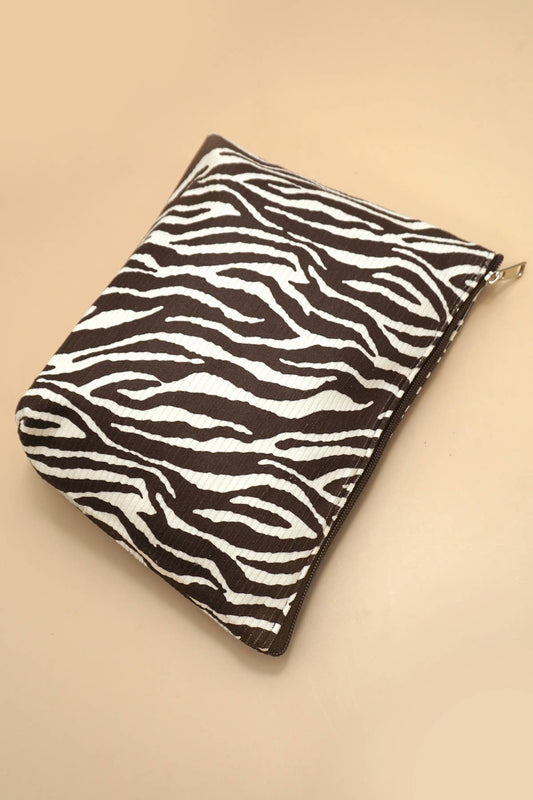 TRAVEL ANIMAL COSMETIC MAKEUP POUCH BAG ZEBRA-Cow-Leopard