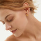 Tiny Pearl Sun Flower Stud Earrings