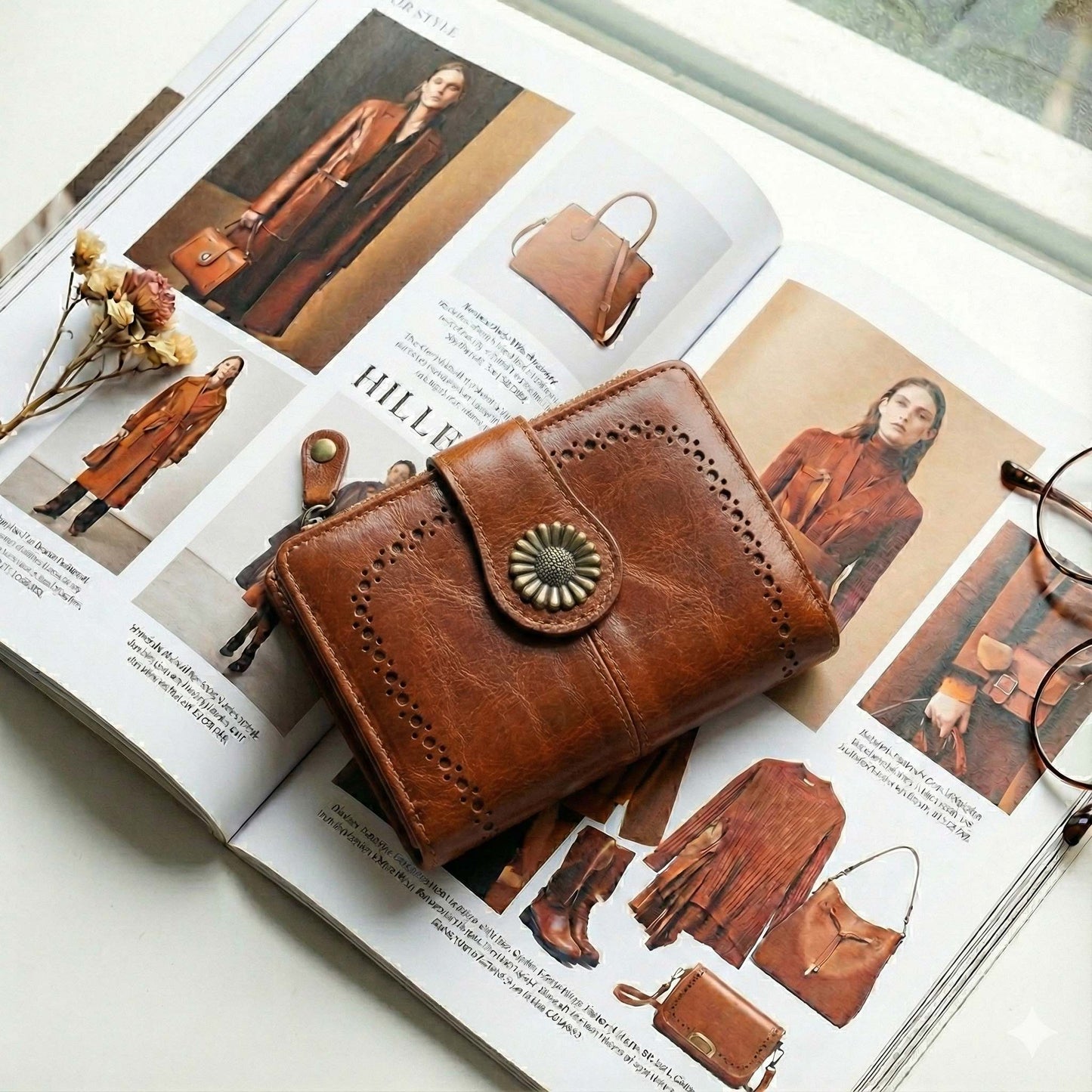 Lena Vegan Leather Laser Cut Out Detail Wall