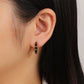 Enamel Gold Hoop Earrings for Women