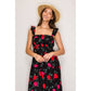 Scarlet Rose Black Flutter Maxi