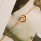 Aimee 18K PVD Gold Petite Heart Non-Tarnish Necklace: Yellow Gold