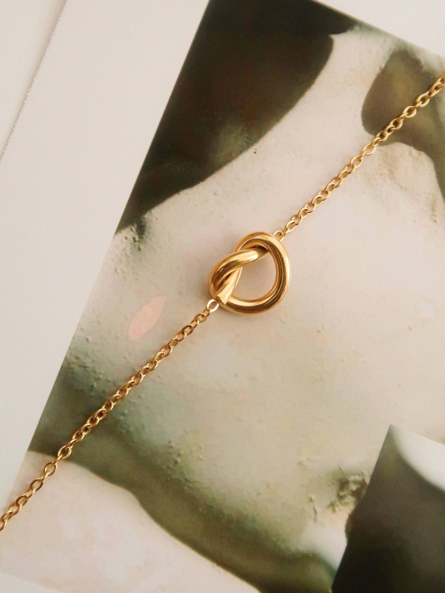 Aimee 18K PVD Gold Petite Heart Non-Tarnish Necklace: Yellow Gold