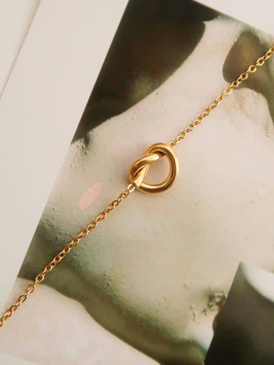 Aimee 18K PVD Gold Petite Heart Non-Tarnish Necklace: Yellow Gold