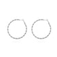 18K Gold PVD Stainless Steel Twist Hoop Earrings: Stainless / 30mm