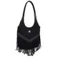 EJ60273SU Faux Suede Western Fringe Tote Bag: