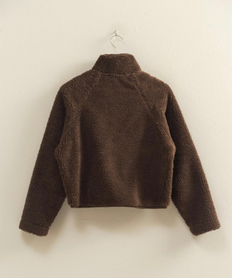 Cozy Sherpa Half Snap Jacket
