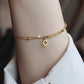 18K STAINLESS STEEL TARNISH FREE CLOVER BRACELET GOLD