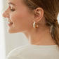 Chunky Hoop  Huggie Earrings