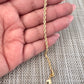 Rope Chain Bracelet With Round Cap.       7' Inch (Bracelet)