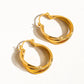 Cheyenne 18k Gold Twisted Hoop Earring: Yellow Gold