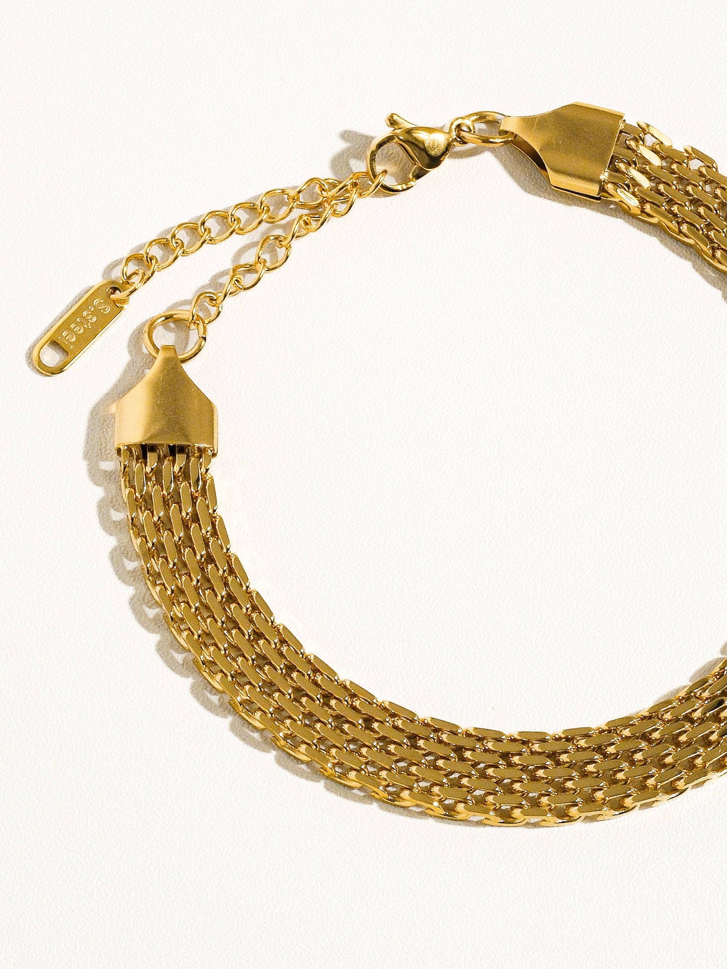 Caden 18K Gold Non-Tarnish Bold Chain Bracelet: Yellow Gold