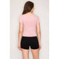 Double Layered Square Neck Short Sleeve Top