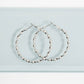 18K Gold PVD Stainless Steel Twist Hoop Earrings: Stainless / 30mm