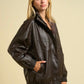 Oversized Faux Leather Jacket