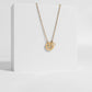 Western Stainless Steel / PVD Gold Horseshoe Charm Necklace: Gold