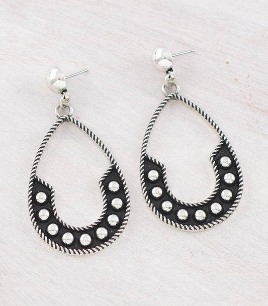 Trending Stud Teardrop Earrings: Silver