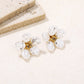 Baroque Pearl Flower Stud Earrings