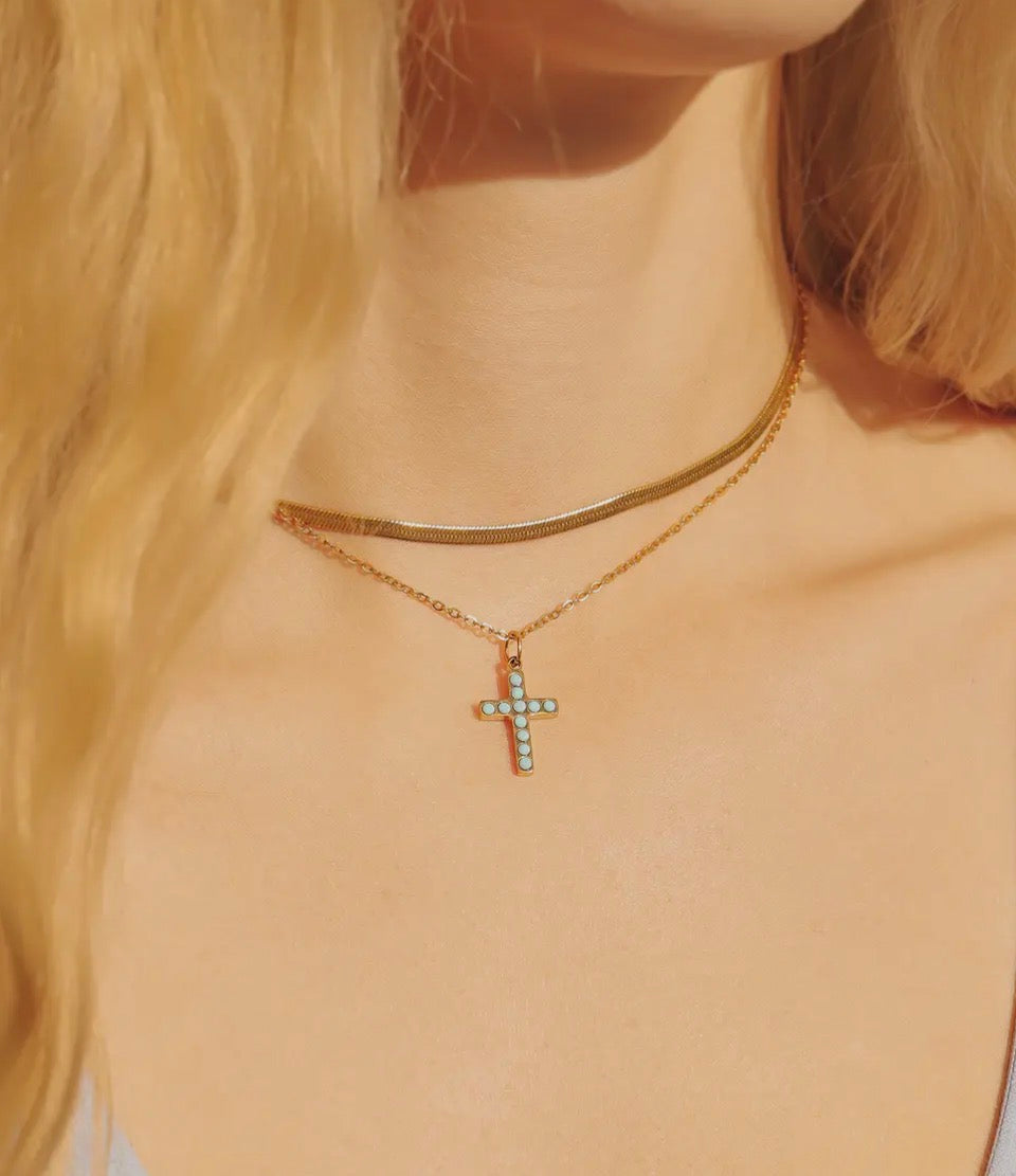 18K Gold PVD Western Cross Gold