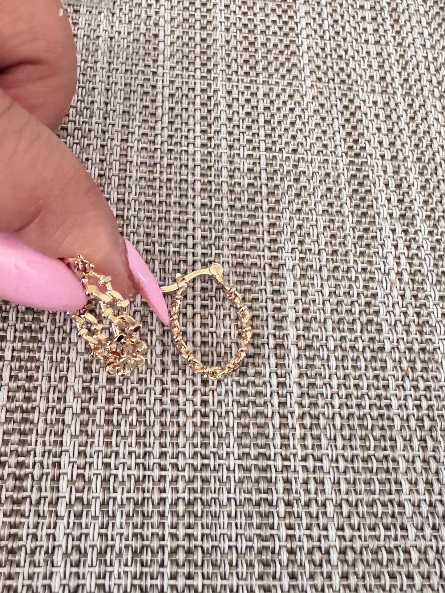18K Gold Filled 5mm Small Designed Oval Curb Cuban Hoops Lever Back Hoop (K200): Gold