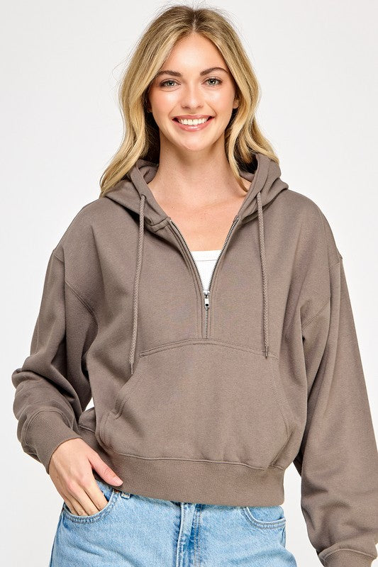 Fleece Half Zip Hoodie