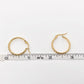 18K Gold Plated Stainless Steel Hoop Earrings Small