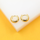 Ayla 18K Gold Filled Thick Small Rounded Huggies Earrings