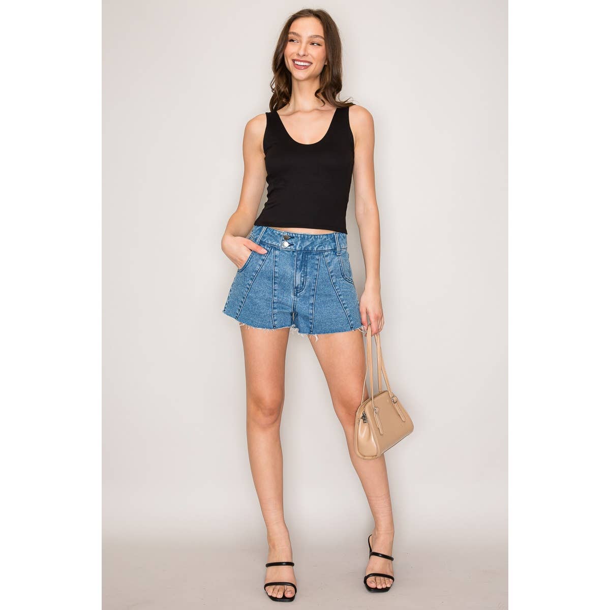 Double Layer Top with Scoop Neckline