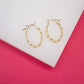 18K Gold Filled 5mm Small Designed Oval Curb Cuban Hoops Lever Back Hoop (K200): Gold