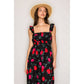 Scarlet Rose Black Flutter Maxi