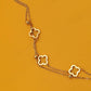 18K STAINLESS STEEL TARNISH FREE CLOVER BRACELET GOLD