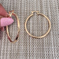 18K Gold Filled 3mm Slim Hoops LeverBack Hoop Earring