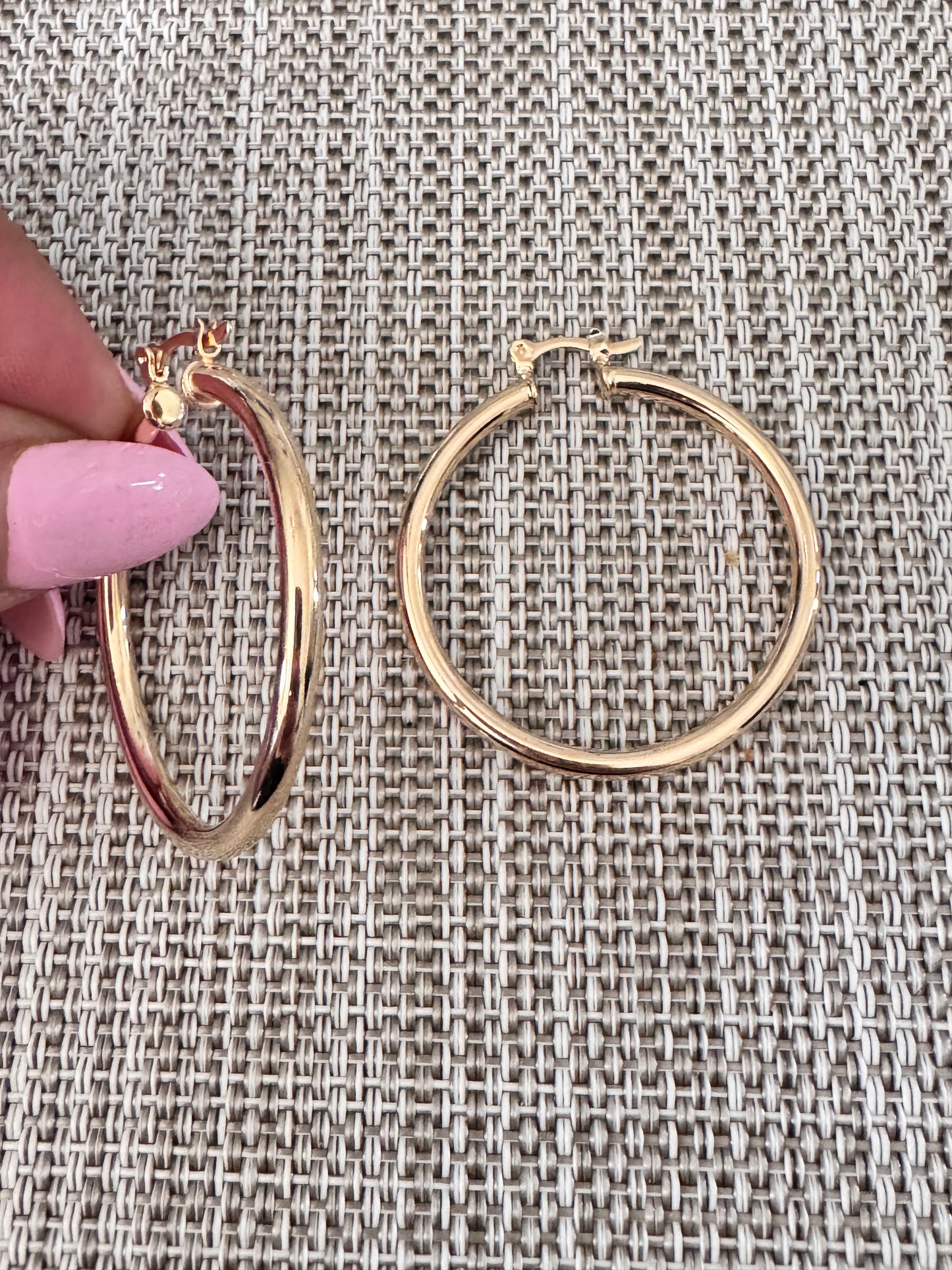 18K Gold Filled 3mm Slim Hoops LeverBack Hoop Earring