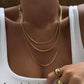 18K STAINLESS STEEL TARNISH FREE LAYERED NECKLACE GOLD