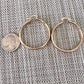 18K Gold Filled 6mm Thin Lever Back Hoop Earrings