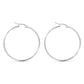 18K Gold PVD Stainless Steel Round Tube Hoop Earrings: Stainless 25mm