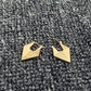 Triangle 18K Gold Plated Stainless Steel Hoop Earrings - FGS
