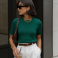 Everyday Knit Blouse: Green