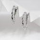 18K Gold PVD Stainless Steel Twist Hoop Earrings: Stainless / 30mm