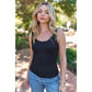 Scoop Neck Double Layer Rib Tank Top
