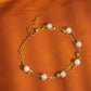 Gilles 18K Non-Tarnish-Layered Pearl Bracelet: Yellow Gold PVD