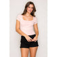 Double Layered Square Neck Short Sleeve Top