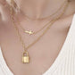 18K STAINLESS STEEL TARNISH FREE LAYERED NECKLACE Gold