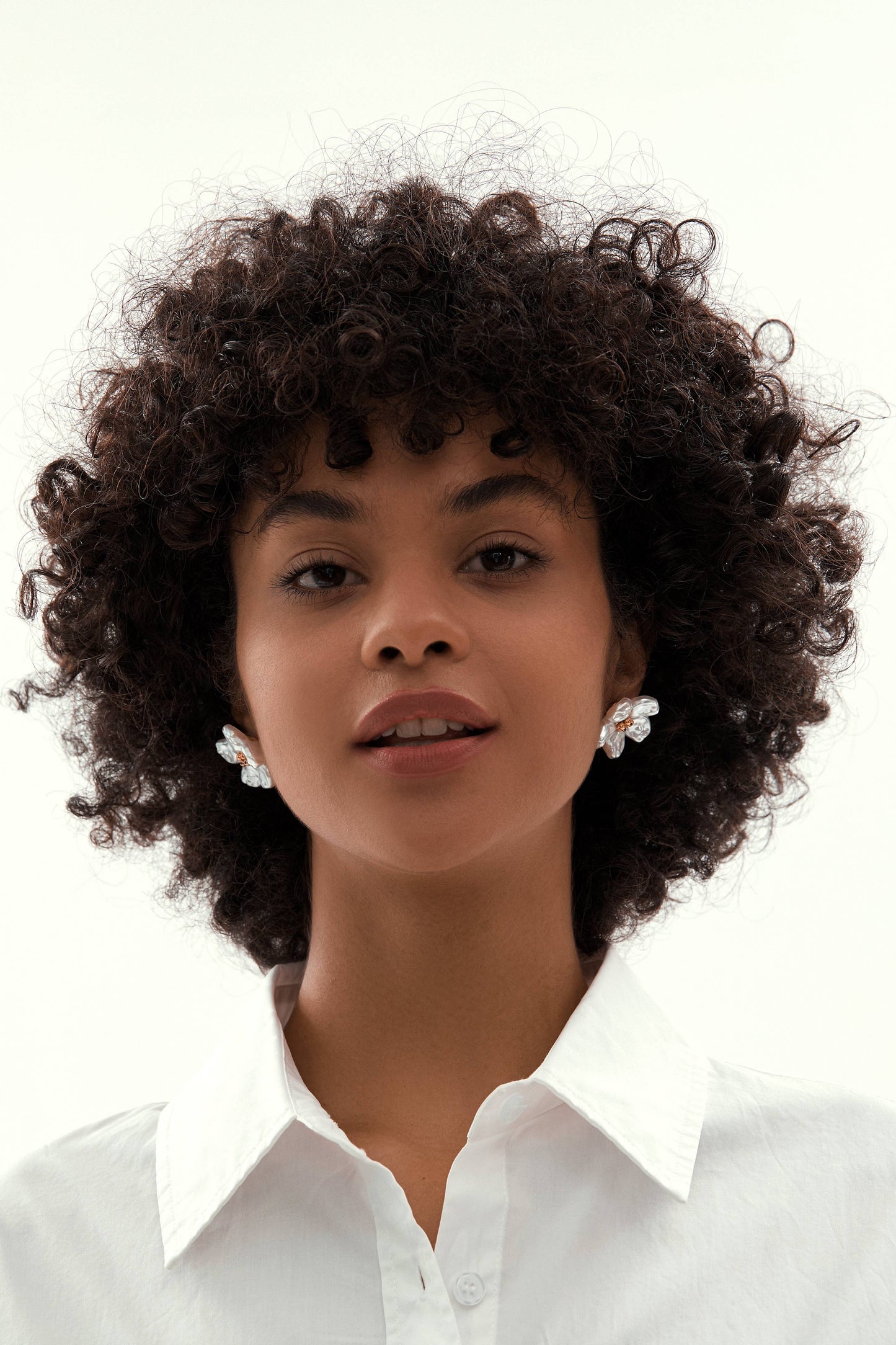 Baroque Pearl Flower Stud Earrings