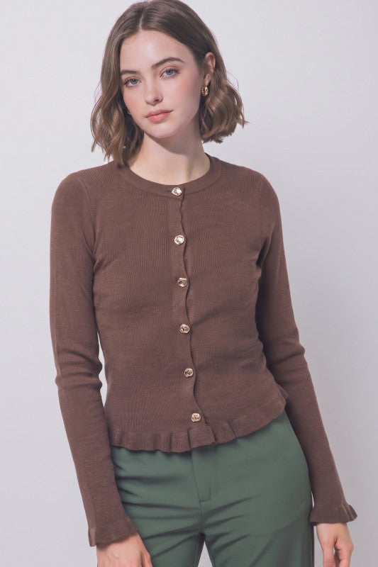 Wave Trim Cardigan