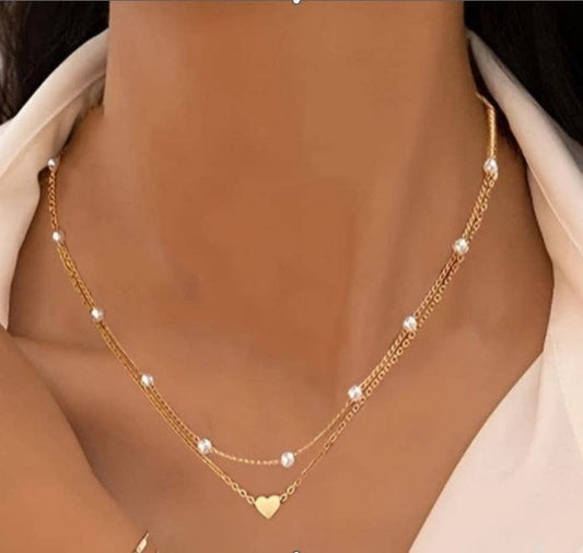 Chloe 18K STAINLESS STEEL TARNISH FREE LAYERED NECKLACE Gold